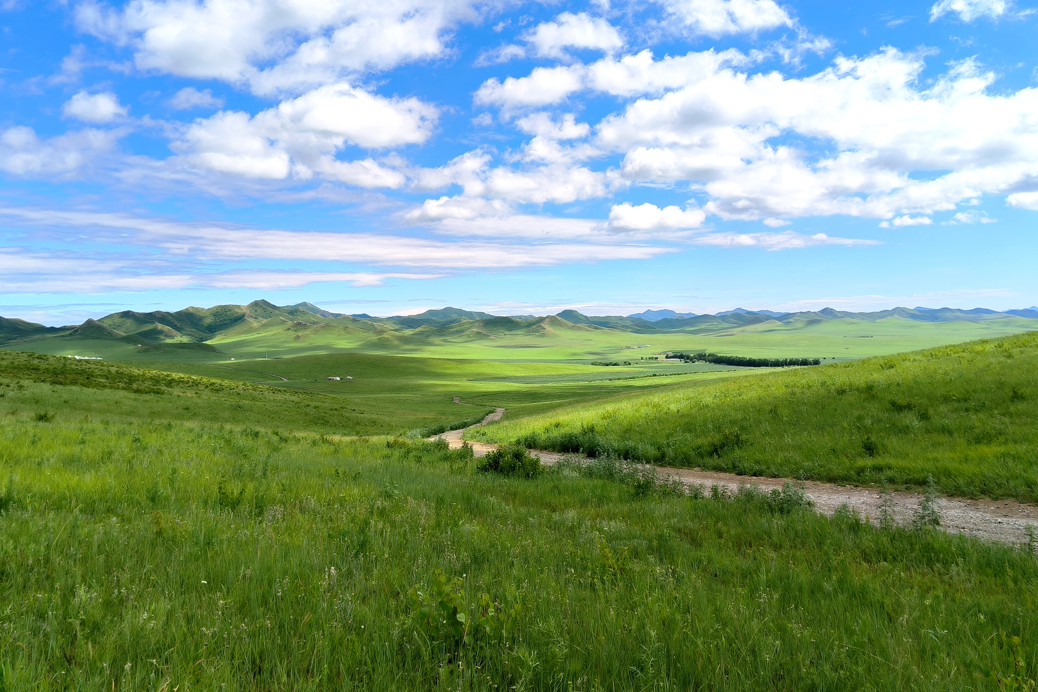 1772089372432585.jpg 扎鲁特旗山地草原蓝天白云和绿草相映成趣。邵南 摄.jpg